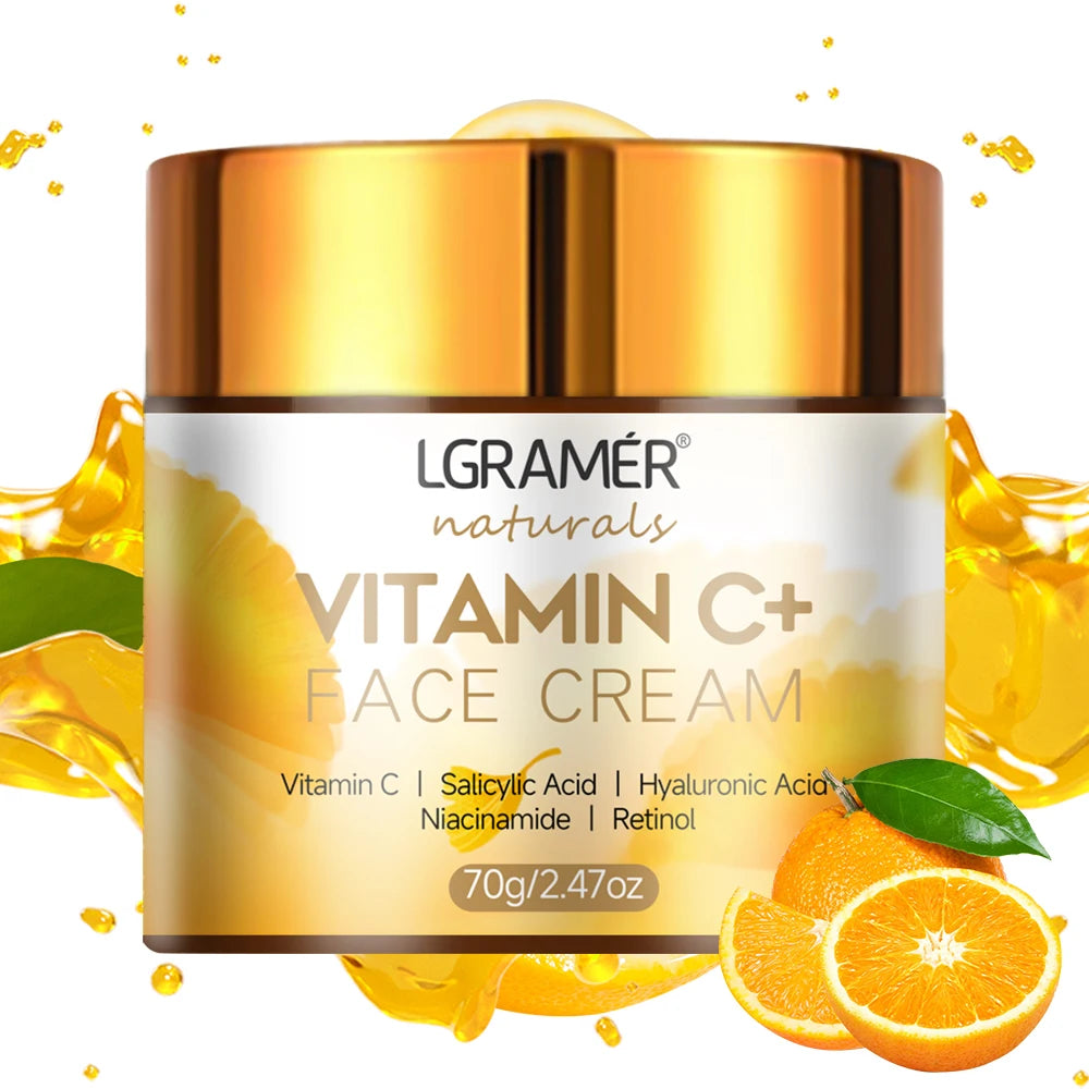 Vitamin C & Retinol Face Cream | Firming, Brightening & Anti-Ageing Moisturiser 70g
